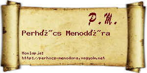 Perhócs Menodóra névjegykártya